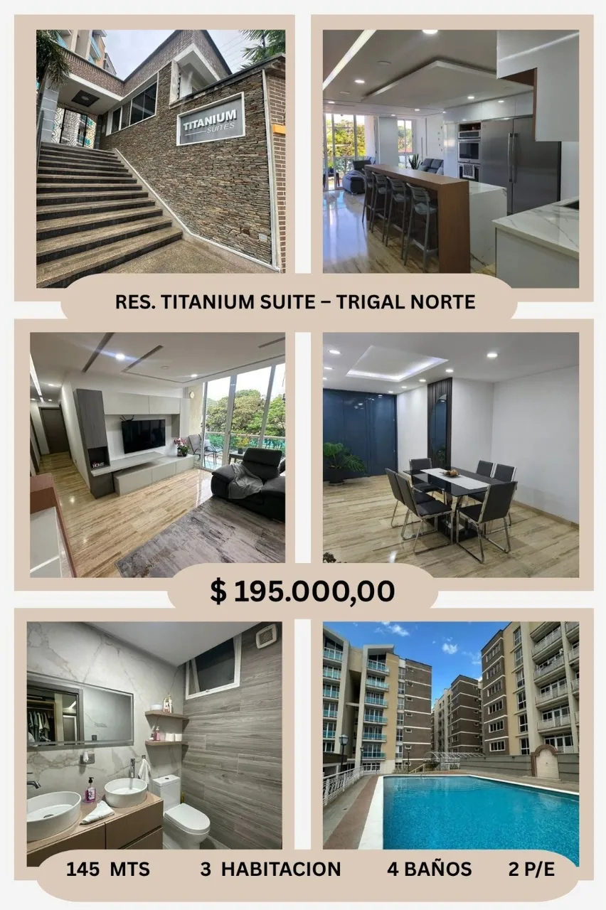 Apartamento en Venta en El Trigal Norte — 4 hab 145m² — USD 195,000