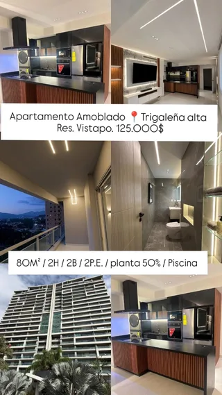 Apartamento en Trigaleña Alta, Res. Vistapo