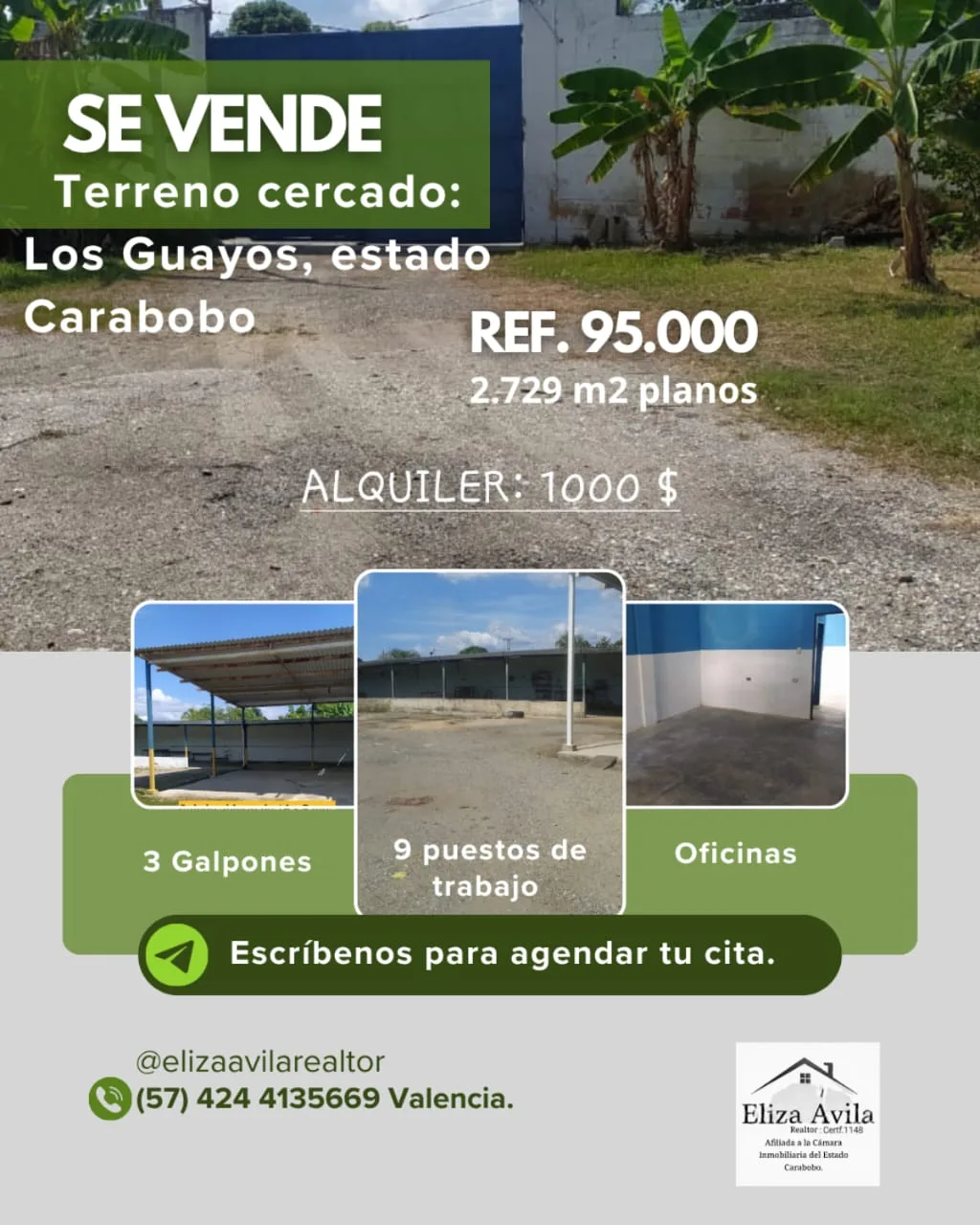 Terreno en Venta en Los Guayos 2729m² — Precio a consultar