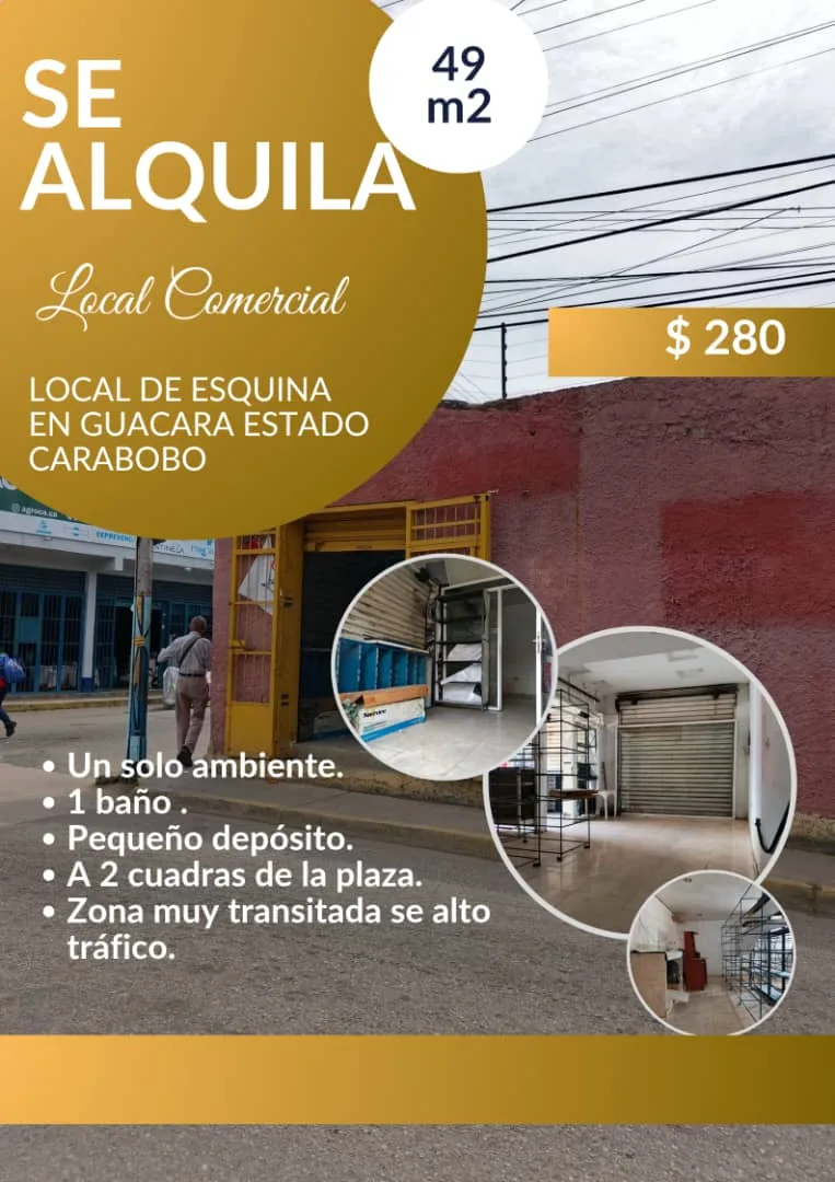 Local en Alquiler en Guacara 49m² — USD 280