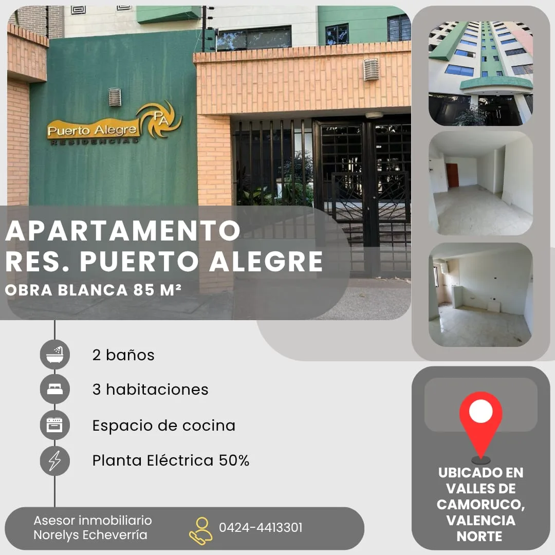 Apartamento en Venta en Valles del Camoruco — 3 hab 85m² — USD 90,000