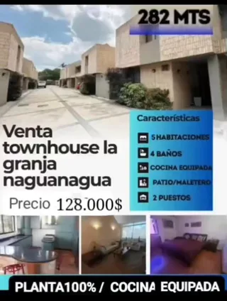 Townhouse en Urbanización La Granja, Naguanagua