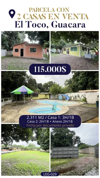 Terreno en Guacara, Sector Toco norte