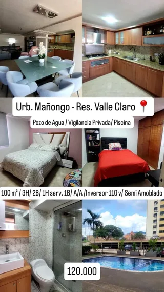 Apartamento en Urb. Mañongo - Res. Valle Claro