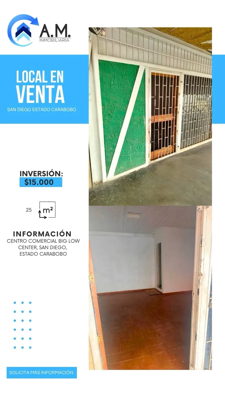 Local en Venta en C.C Big Low Center, San Diego 25m² — USD 15,000