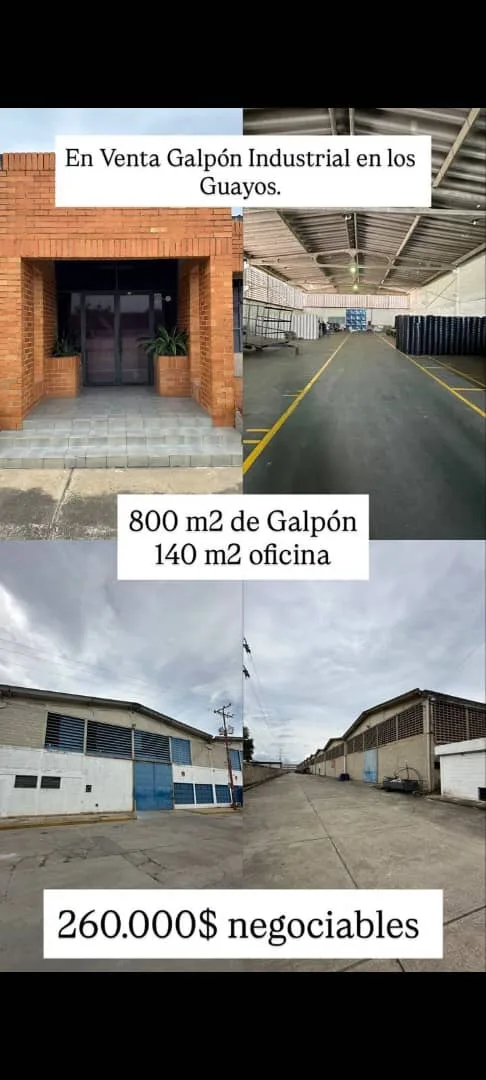 Galpón en Venta en Los Guayos 800m² — USD 260,000