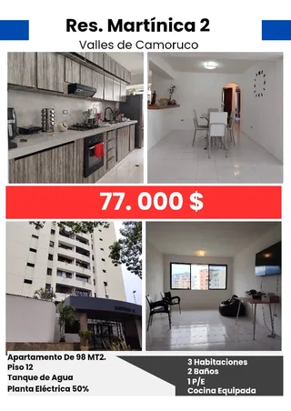Apartamento en Valles de Camoruco, Res. Martínica 2