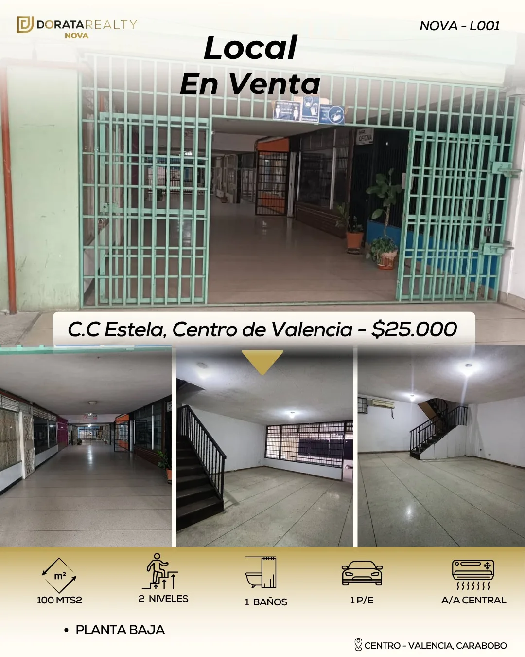 Local en Venta en Centro comercial Estela, Centro de Valencia 100m² — USD 25,000