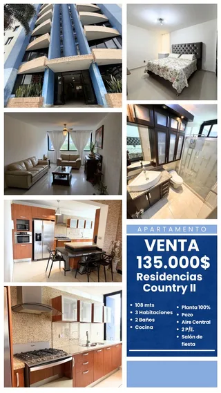 Apartamento en Residencias Country II, Final de las 4 Avenidas