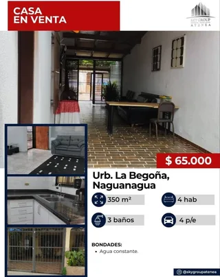 Casa en Urb La Begoña, Naguanagua