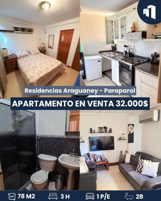 Apartamento en Residencias Araguanez - Paraparal