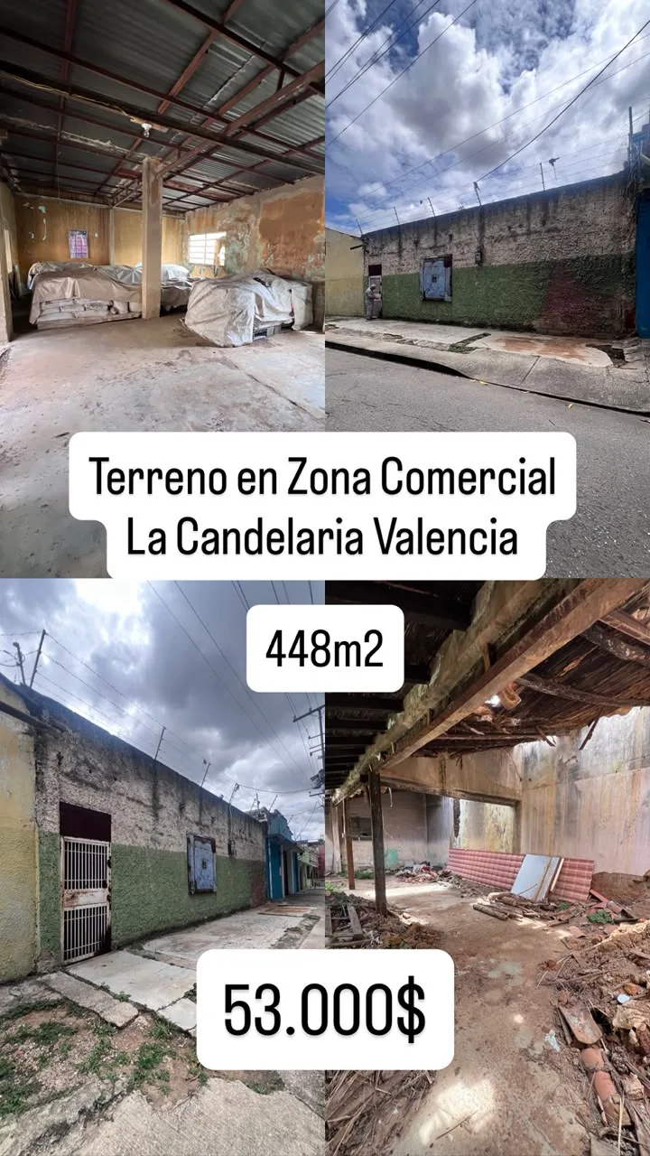 Terreno en Venta en La Candelaria Valencia 448m² — USD 53,000