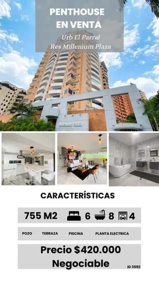 Penthouse en Res. Millenium Plaza. Urb. El Parral