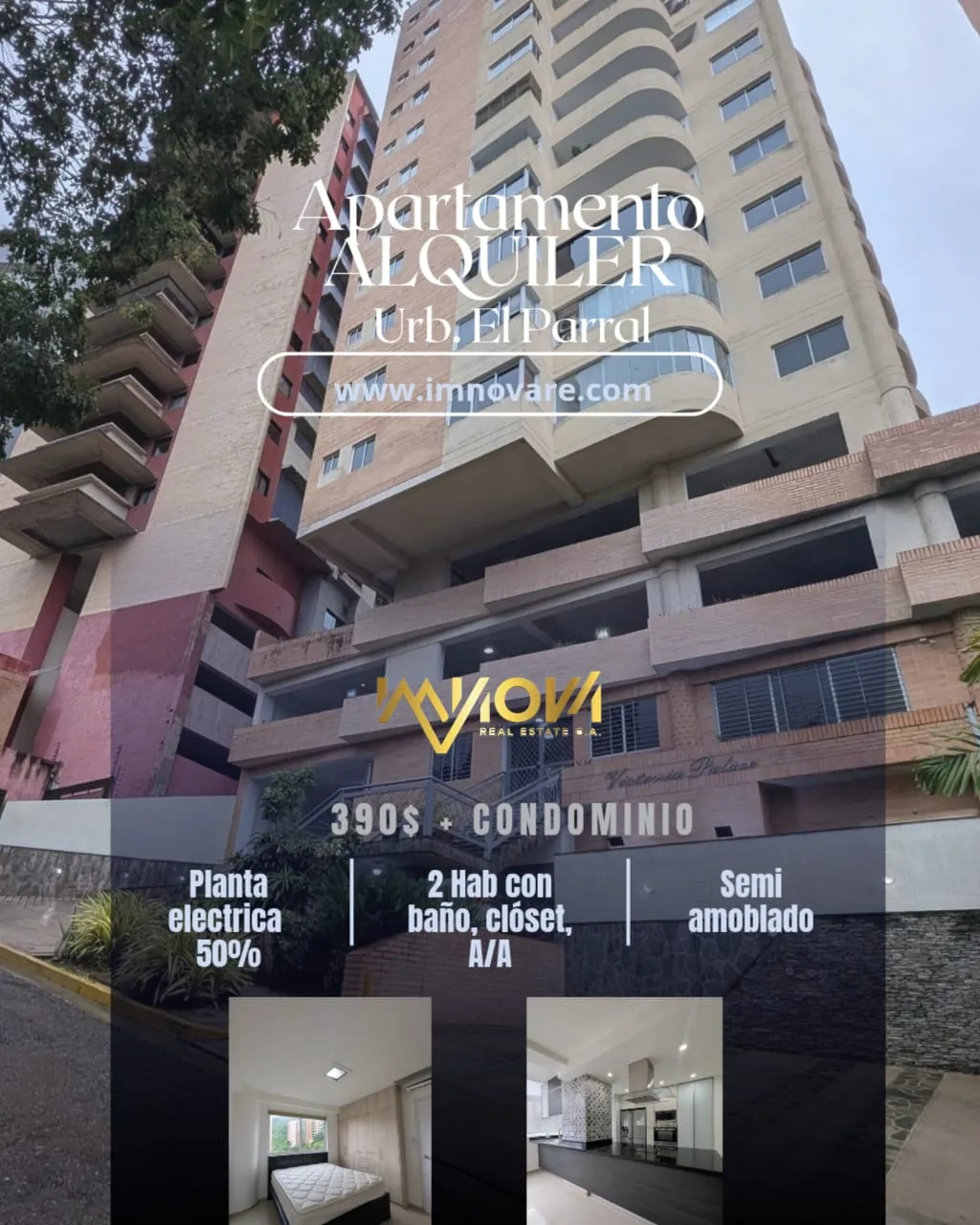Apartamento en Alquiler en Urb. El Parral, Res. Victoria Palace — 2 hab — USD 390