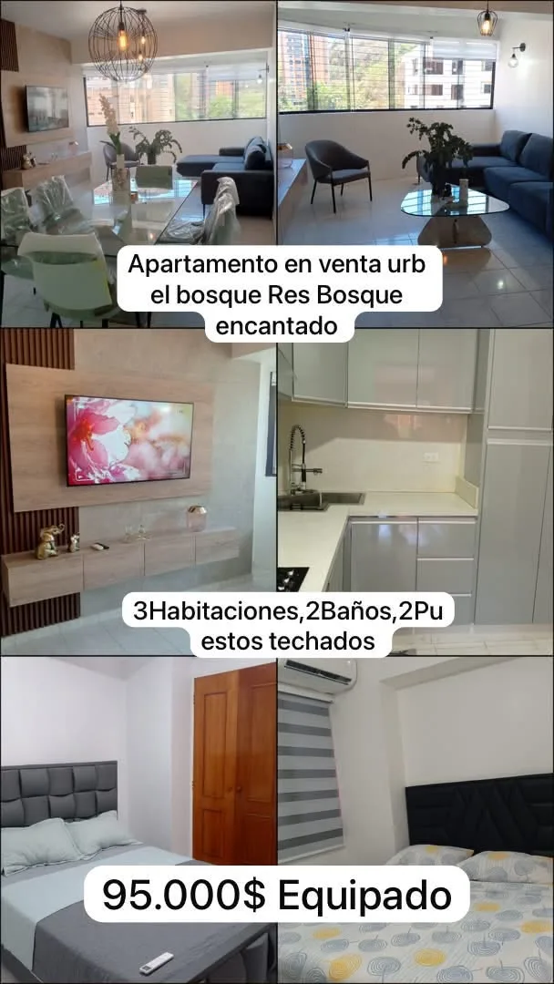 Apartamento en Venta en Urb. El Bosque — 3 hab 90m² — USD 95,000