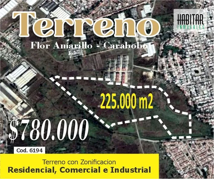 Terreno en Venta en Urb. Flor Amarillo 225000m² — USD 780,000