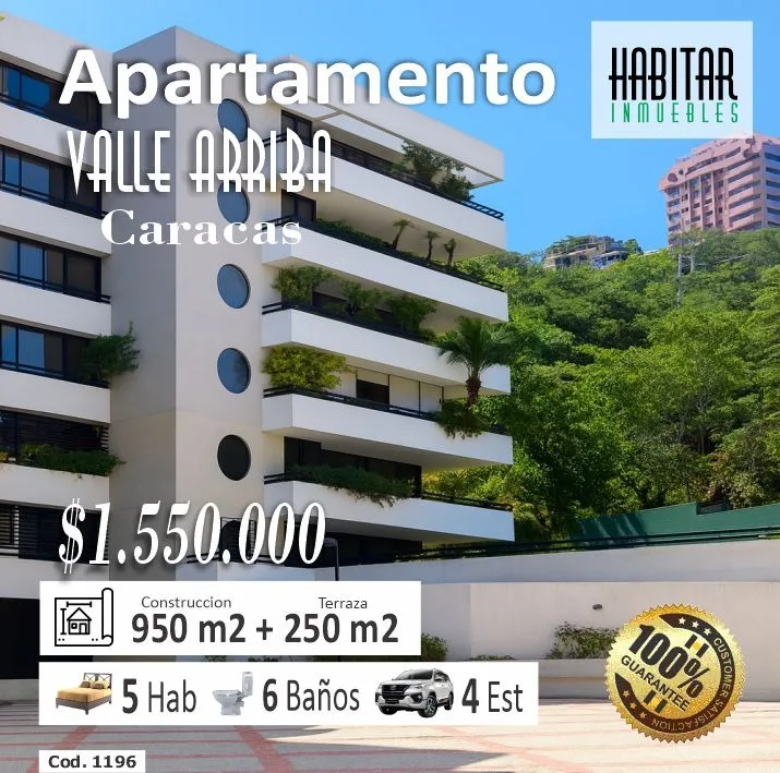 Apartamento en Venta en Urb. Valle Arriba, Caracas — 5 hab 950m² — USD 1,550,000