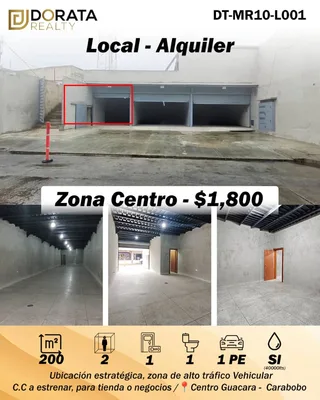 Local en Centro de Guacara, calle plaza entre calle Bolivar y Carabobo, frente al Cc.Dumolis