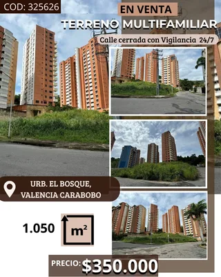 Terreno en Urbanización El Bosque, Valencia Carabobo
