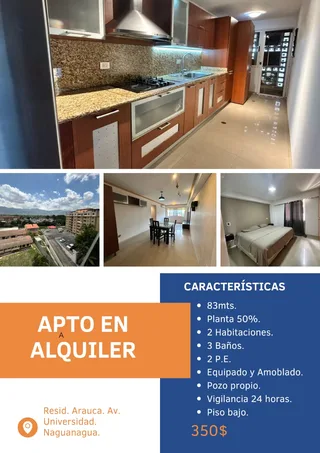 Apartamento en Av. Universidad, Naguanagua, Residencias Arauca