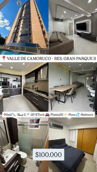 Apartamento en Valles de Camoruco, Res. Gran Parque II