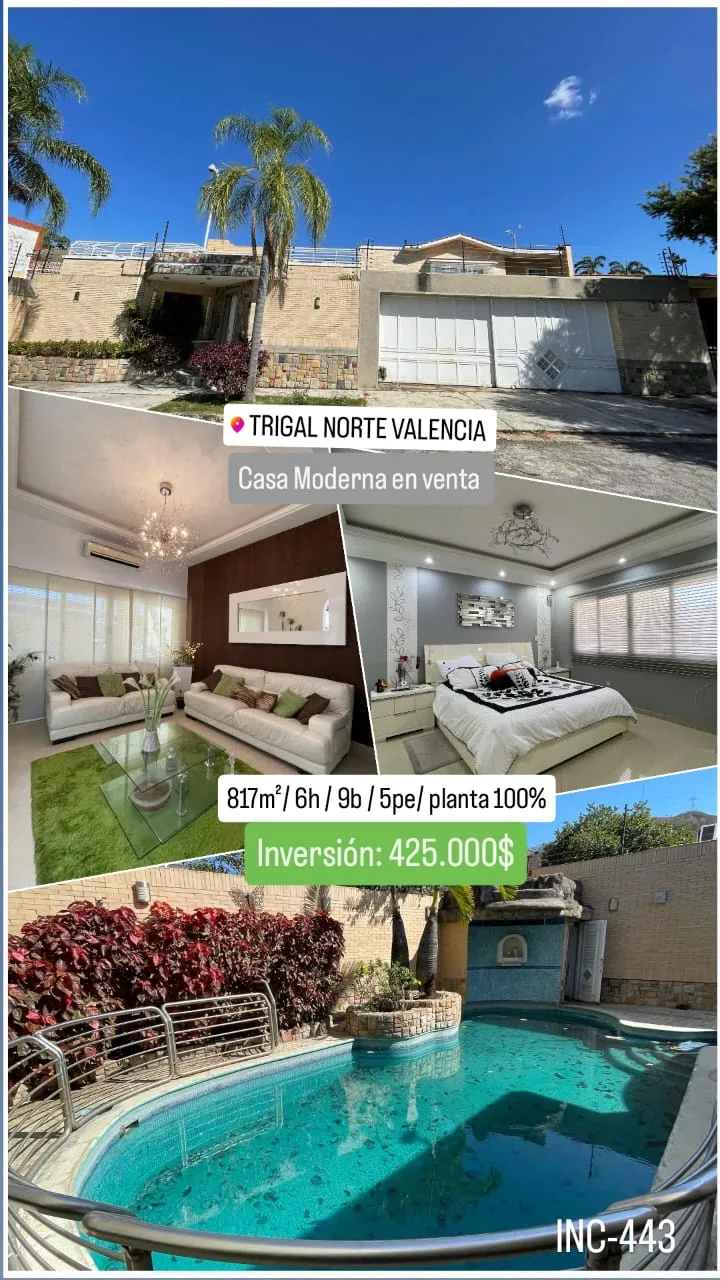 Casa en Venta en El Trigal Norte — 6 hab 817m² — USD 425,000