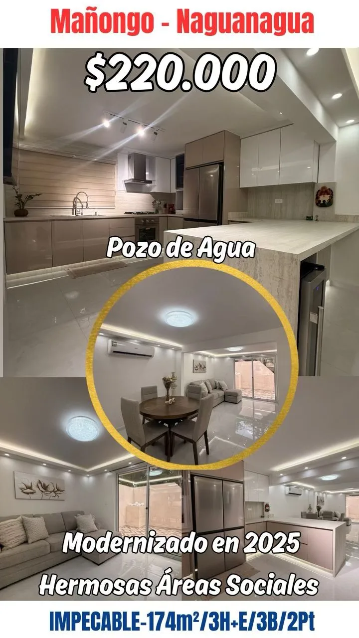 Townhouse en Venta en Mañongo, Naguanagua — 4 hab 172m² — USD 230,000
