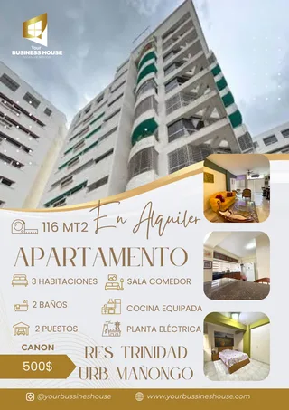 Apartamento en Res La Trinidad Mañongo