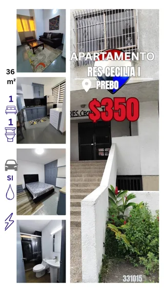 Apartamento en Prebo, Res Cecilia