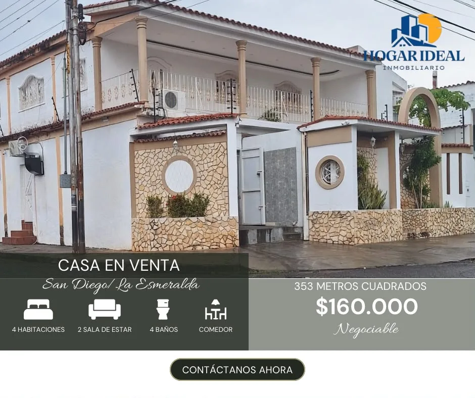 Casa en Venta en San Diego / La Esmeralda — 4 hab 353m² — USD 160,000