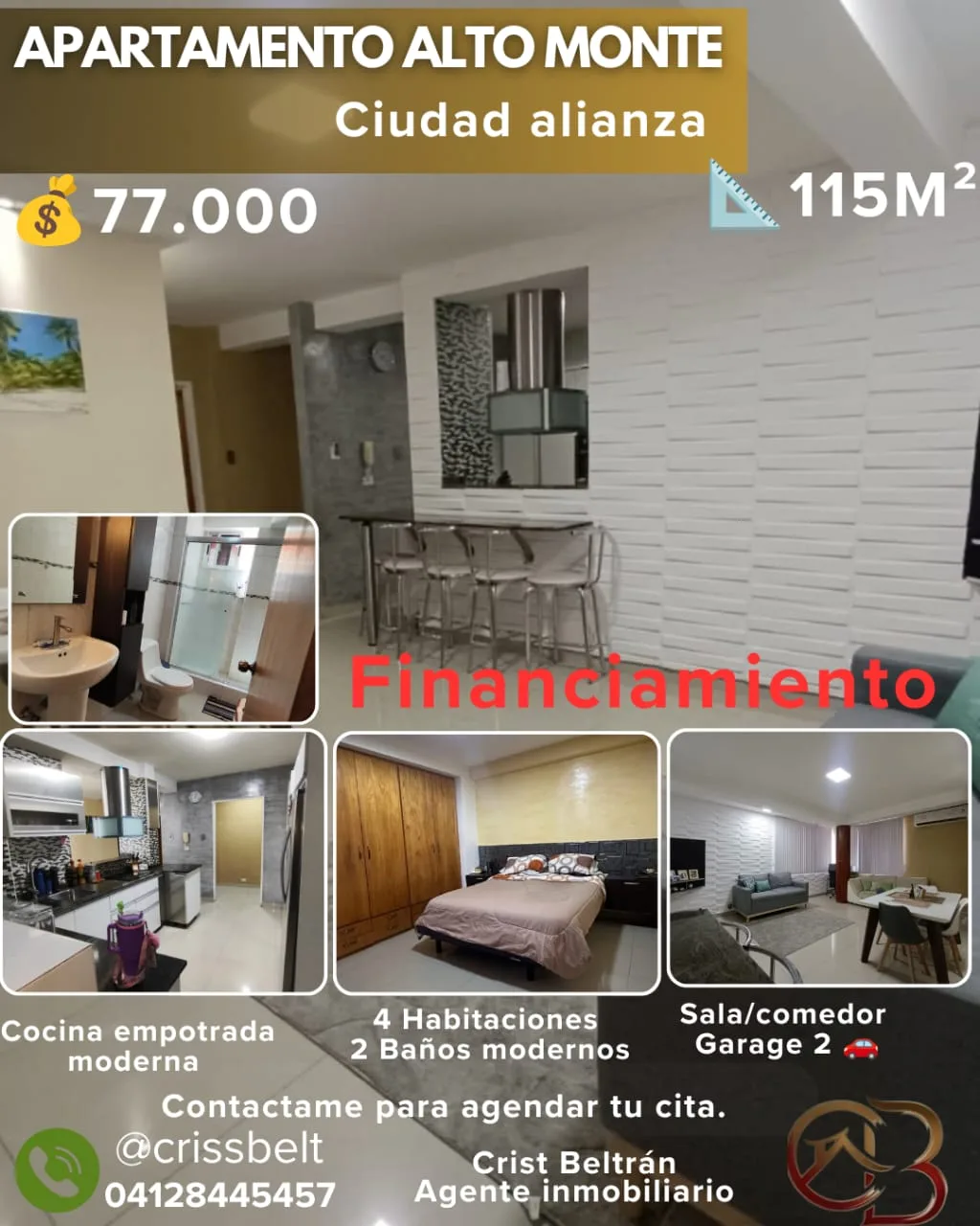 Apartamento en Venta en Alto Monte — 5 hab 115m² — USD 77,000
