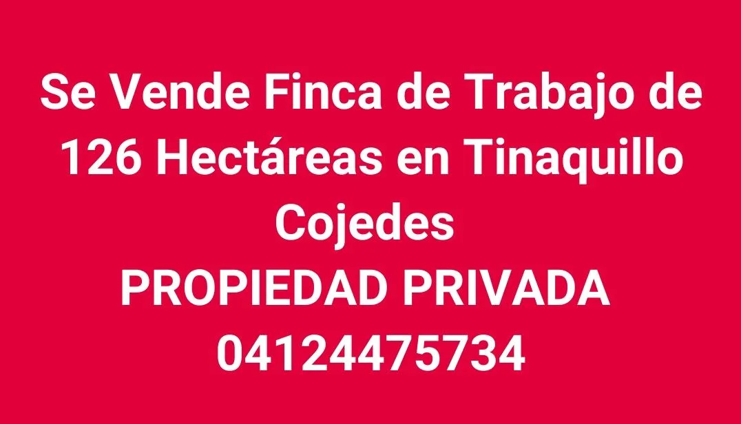 Terreno en Venta en Tinaquillo 1260000m² — USD 65,000