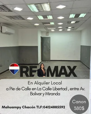Local en Calle Libertad, Maracay (frente a C.C. Galería Plaza)
