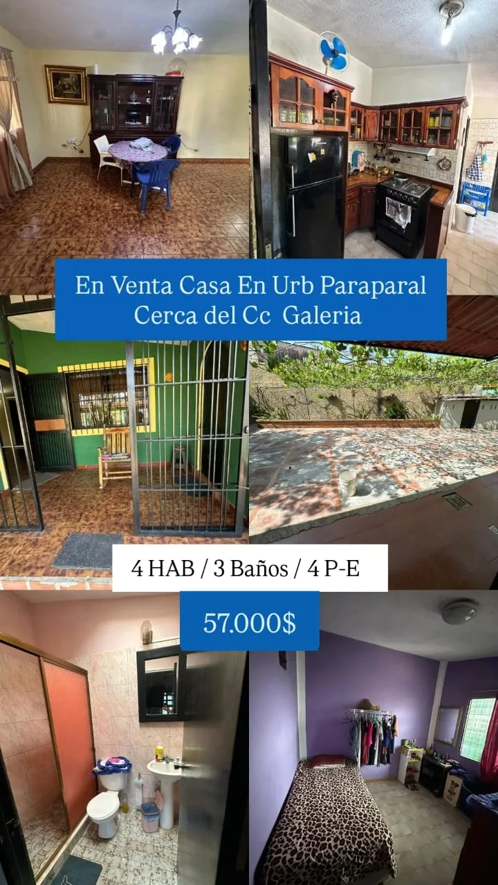 Casa en Venta en Urb Paraparal sector 1, Valencia — 4 hab 320m² — USD 57,000