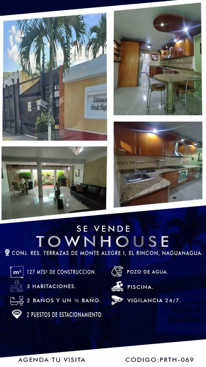 Townhouse en Venta en Terrazas a Monte Alegro — 3 hab 127m² — USD 120,000
