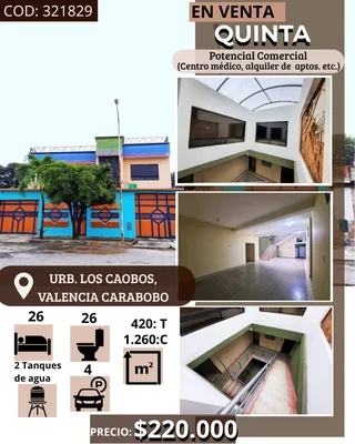Casa en Urbanización los CAOBOS, Valencia Edo. Carabobo