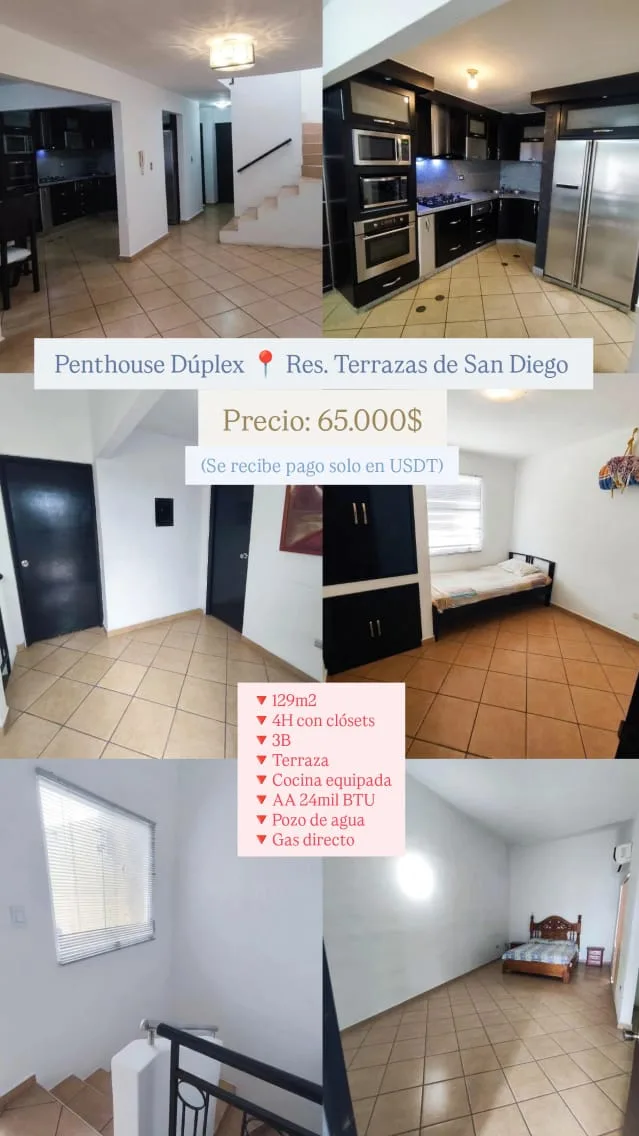 Penthouse en Venta en Residencias Terrazas de San Diego, detrás del C.C. Fin de Siglo — 4 hab 129m² — USD 65,000