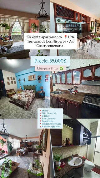 Apartamento en Terrazas de Los Nísperos, Av. Cuatricentenaria