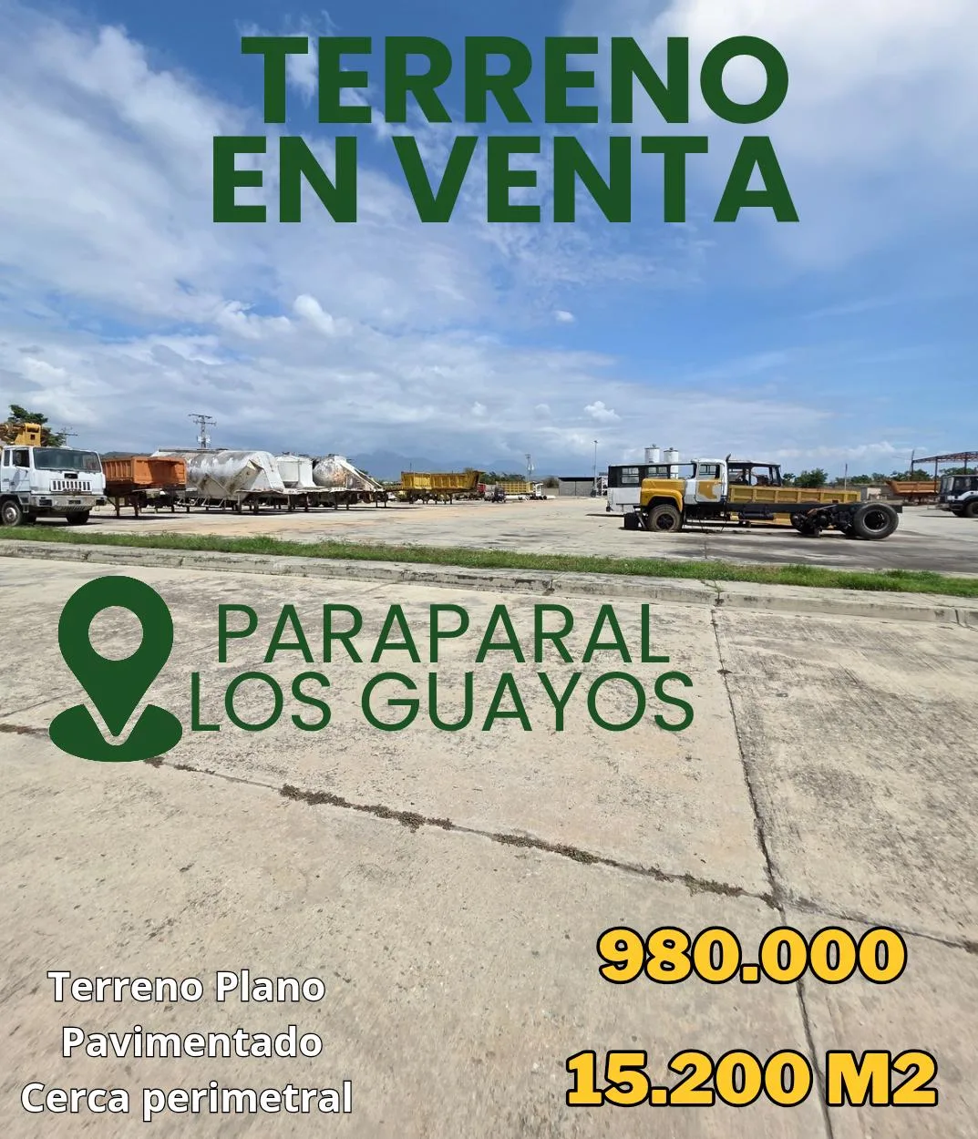Terreno en Venta en Paraparal, Los Guayos, Guacara 15200m² — USD 980,000