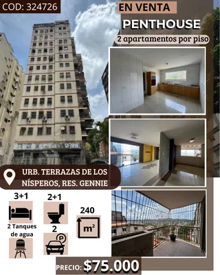 Penthouse en Terrazas de los nísperos, Res. Gennie