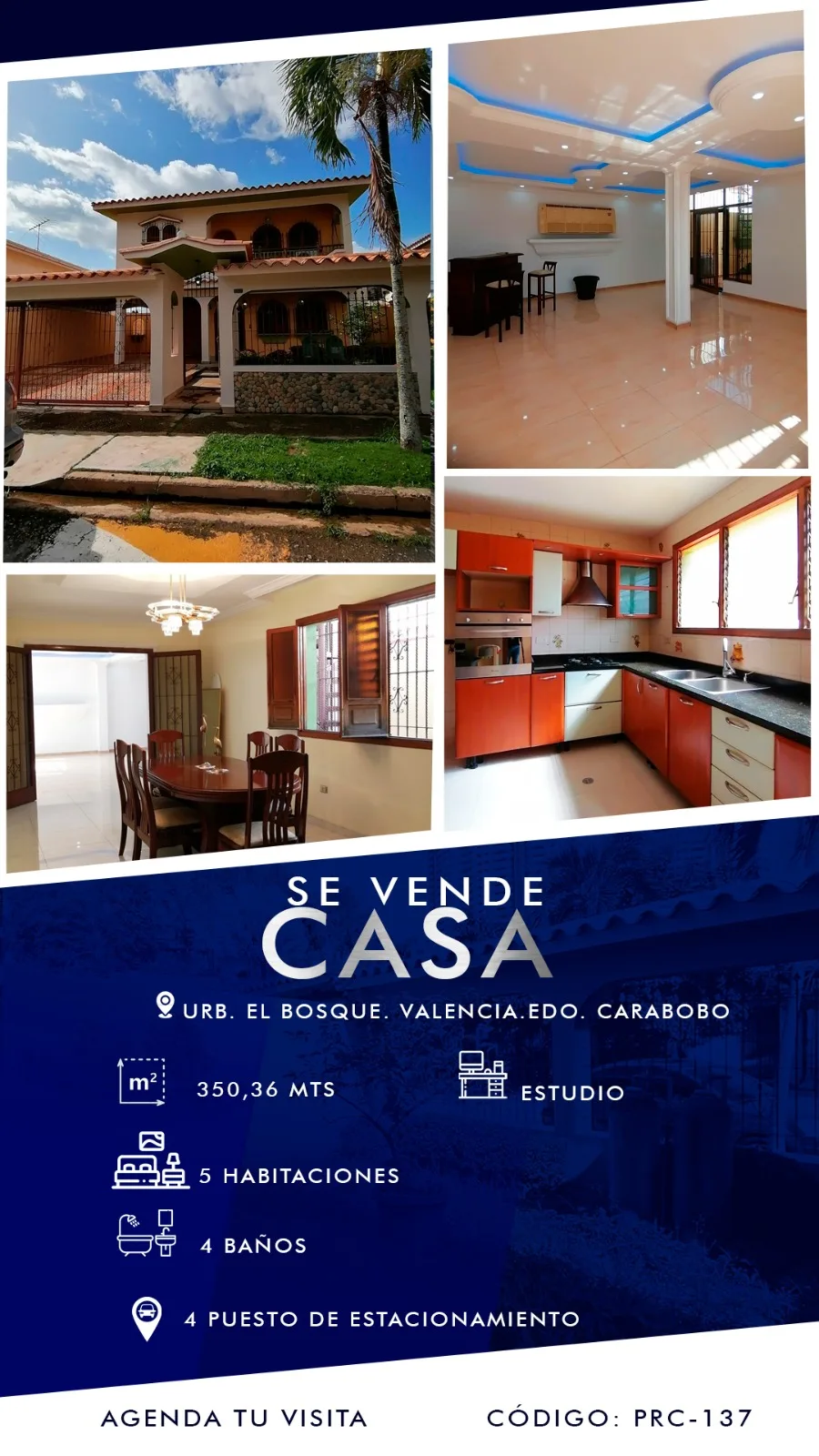 Casa en Venta en Urb. El Bosque — 5 hab 350m² — USD 225,000