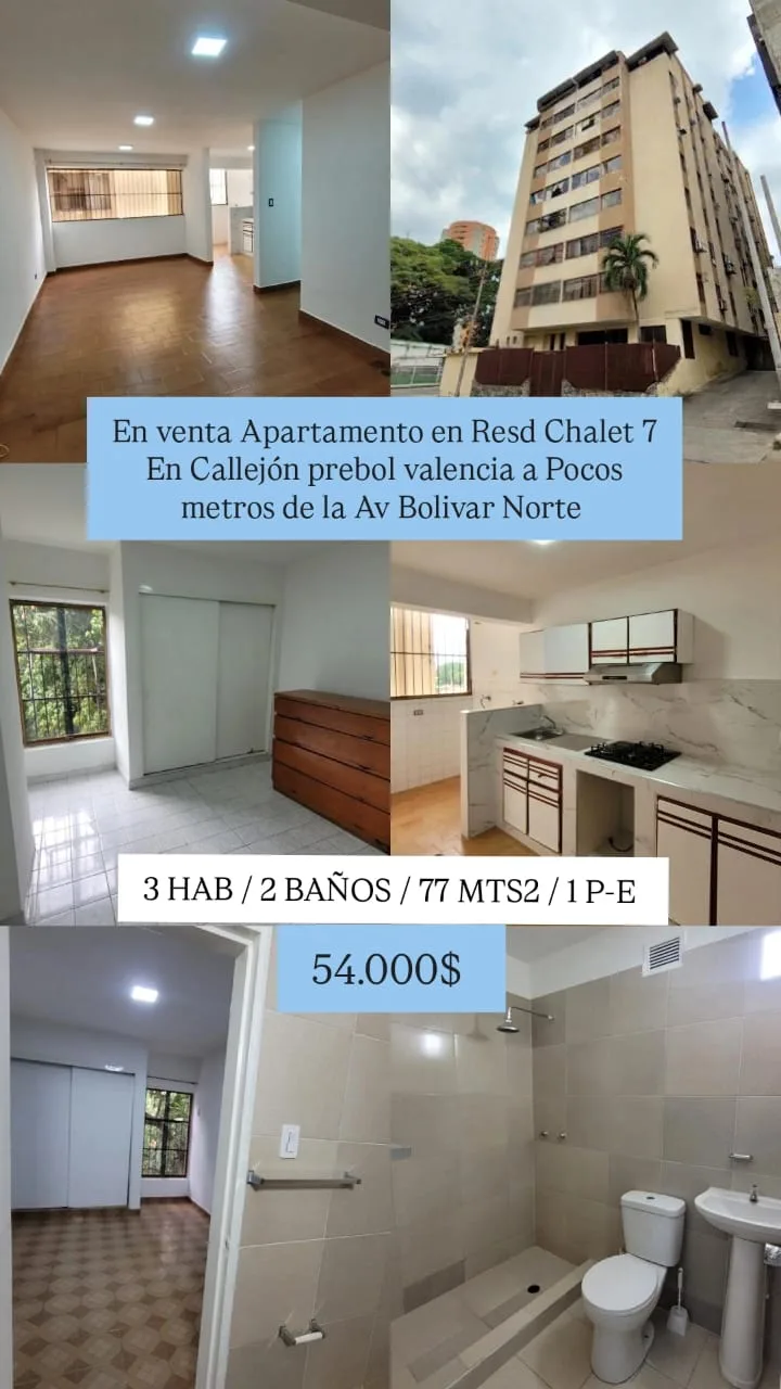Apartamento en Venta en Callejón prebol valencia — 3 hab 77m² — USD 54,000