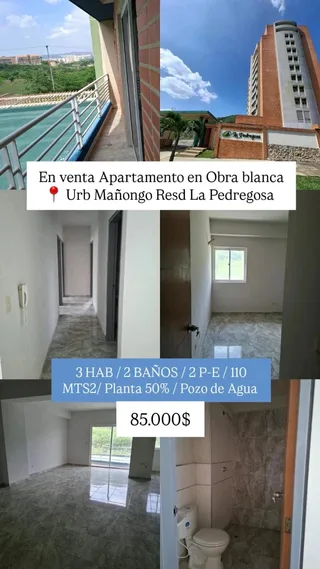 Apartamento en URB MAÑONGO RESD LA PEDREGOSA