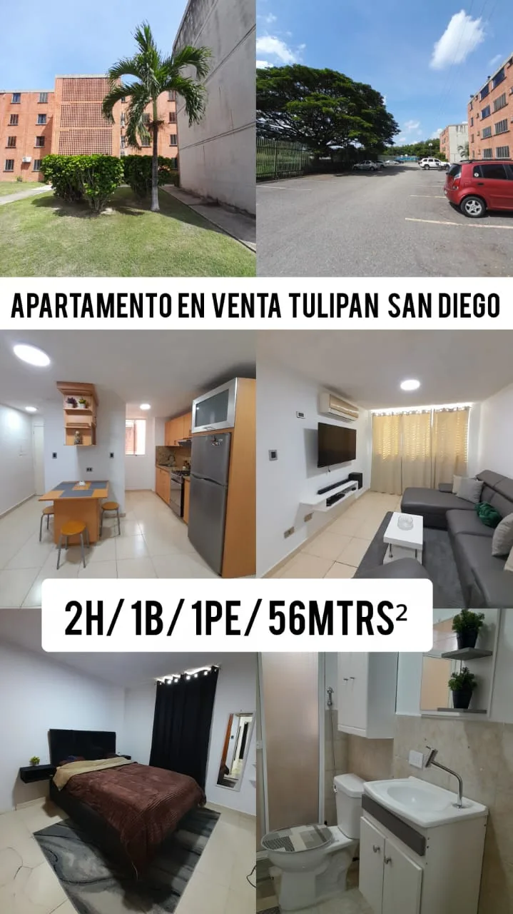 Apartamento en Venta en El Tulipán, San Diego — 2 hab 56m² — USD 50,400