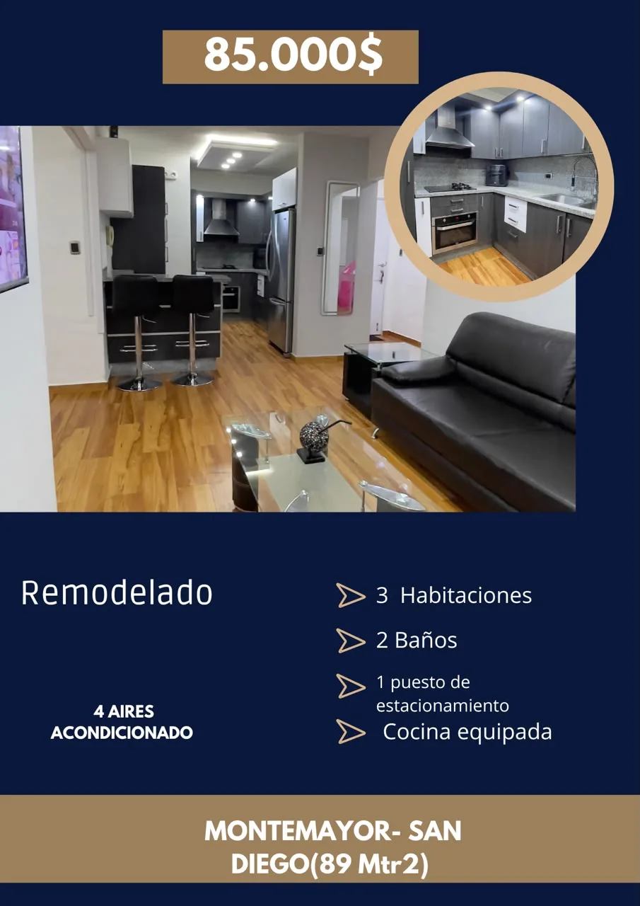 Apartamento en Venta en San Diego — 3 hab 89m² — USD 85,000