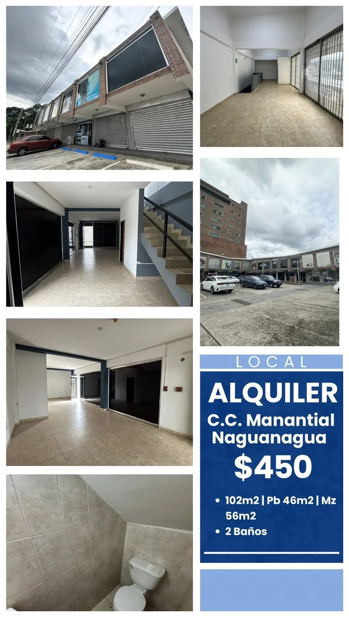 Local en Alquiler en CC Manantial - Naguanagua 102m² — USD 450