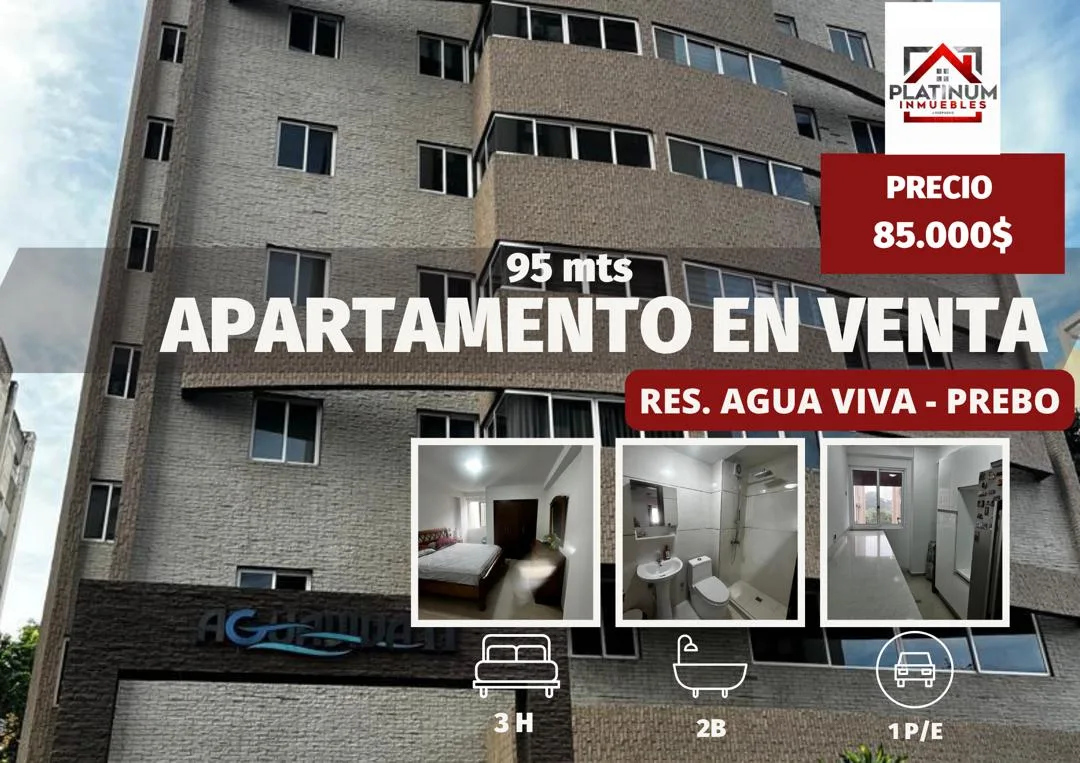 Apartamento en Venta en Prebo — 3 hab 95m² — USD 85,000