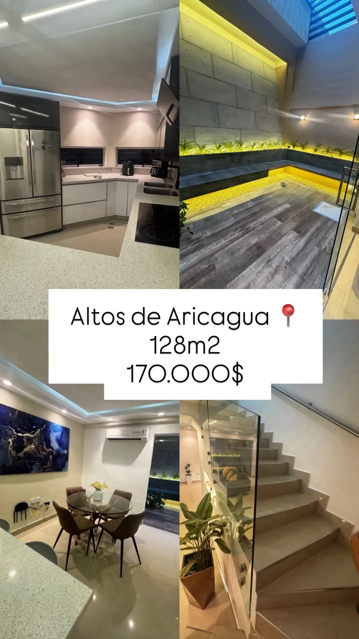 Townhouse en Venta en Altos de Aricagua — 3 hab 128m² — USD 170,000