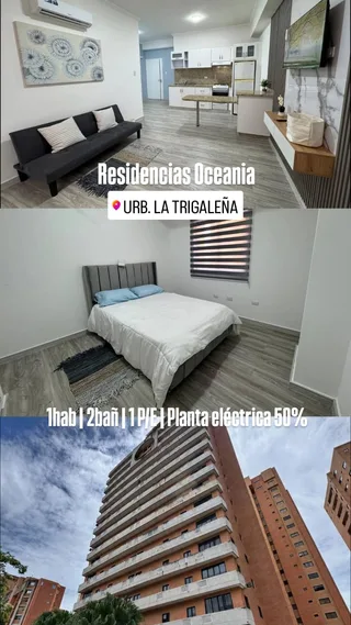Apartamento en Residencias Oceanía, Urb. La Trigaleña