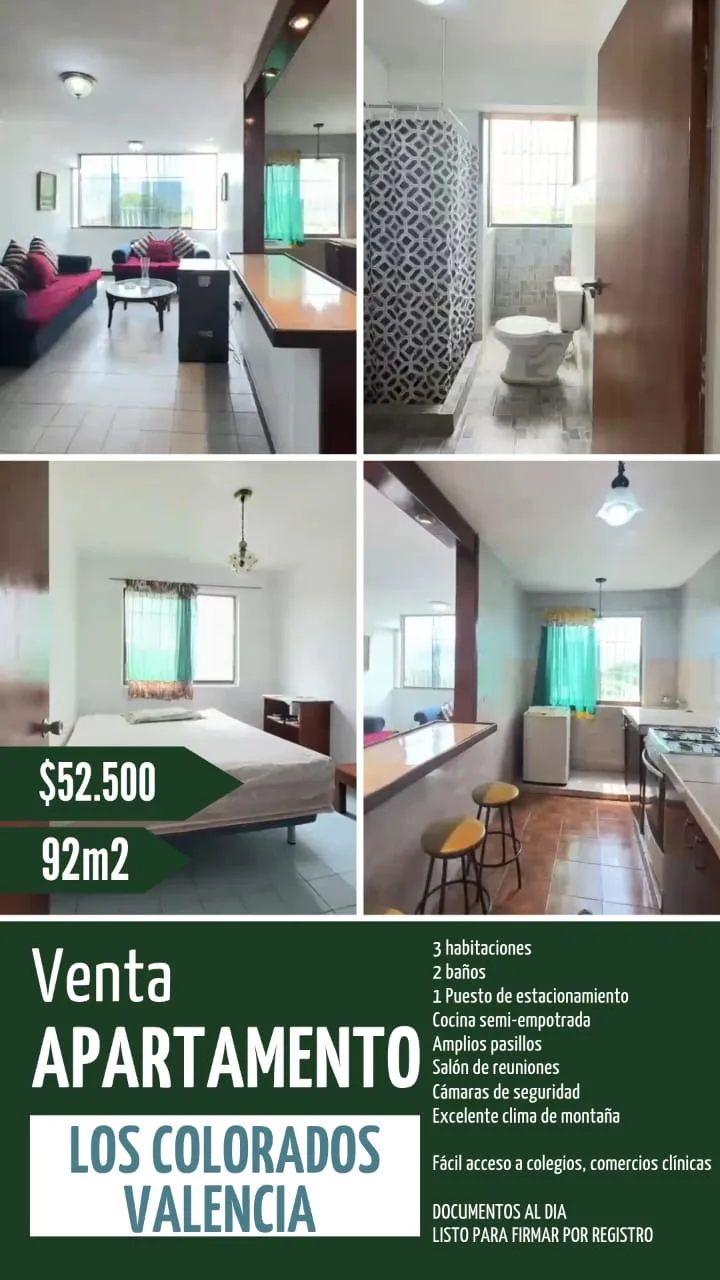 Apartamento en Venta en Los Colorados, Valencia — 3 hab 92m² — USD 52,500